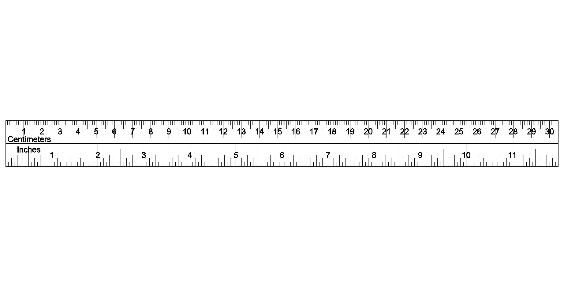12 Inch Ruler Clipart Black And White