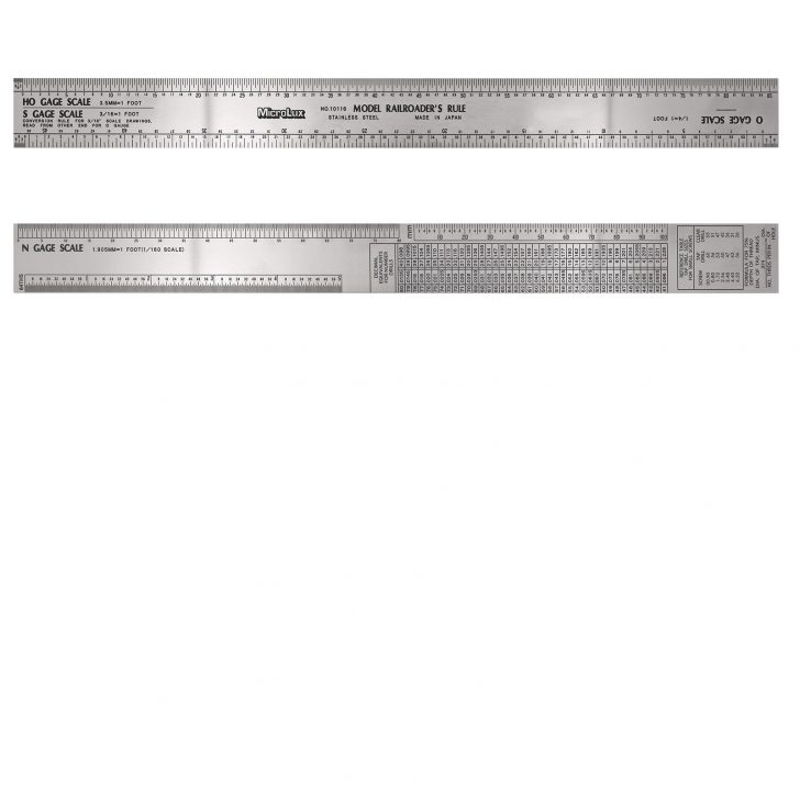 12 Inch Stainless Steel Model Railroader's Ruler (For Ho, O Printable