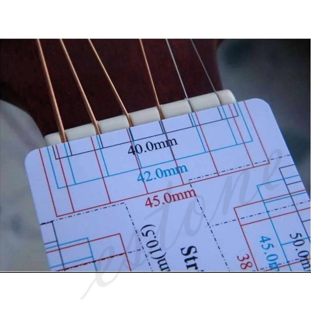2018 High Quality Guitar Bass String Pitch Ruler Gauge String Action  Measuring Guitar Luthier Tool