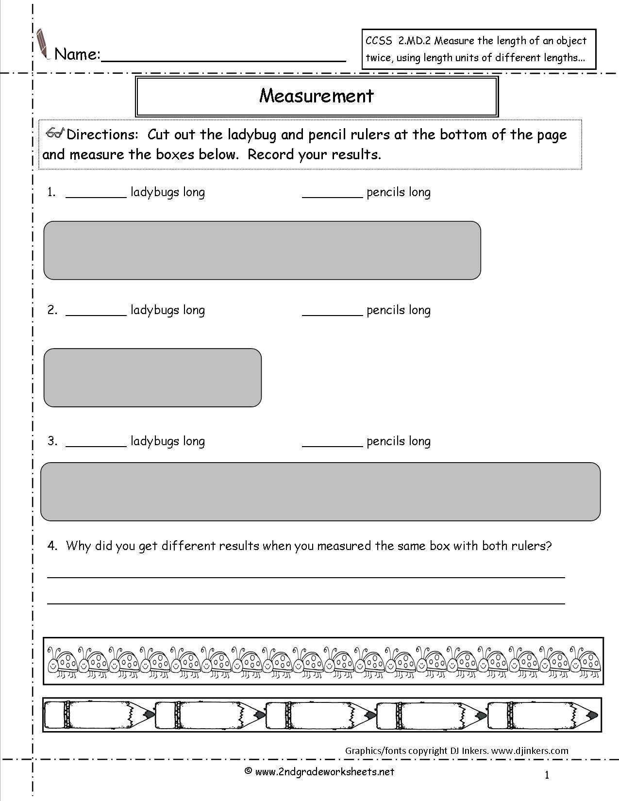 Grade 2 Math Common Core Standards Worksheets