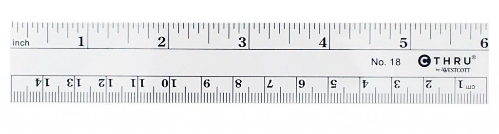 ruler actual size inches