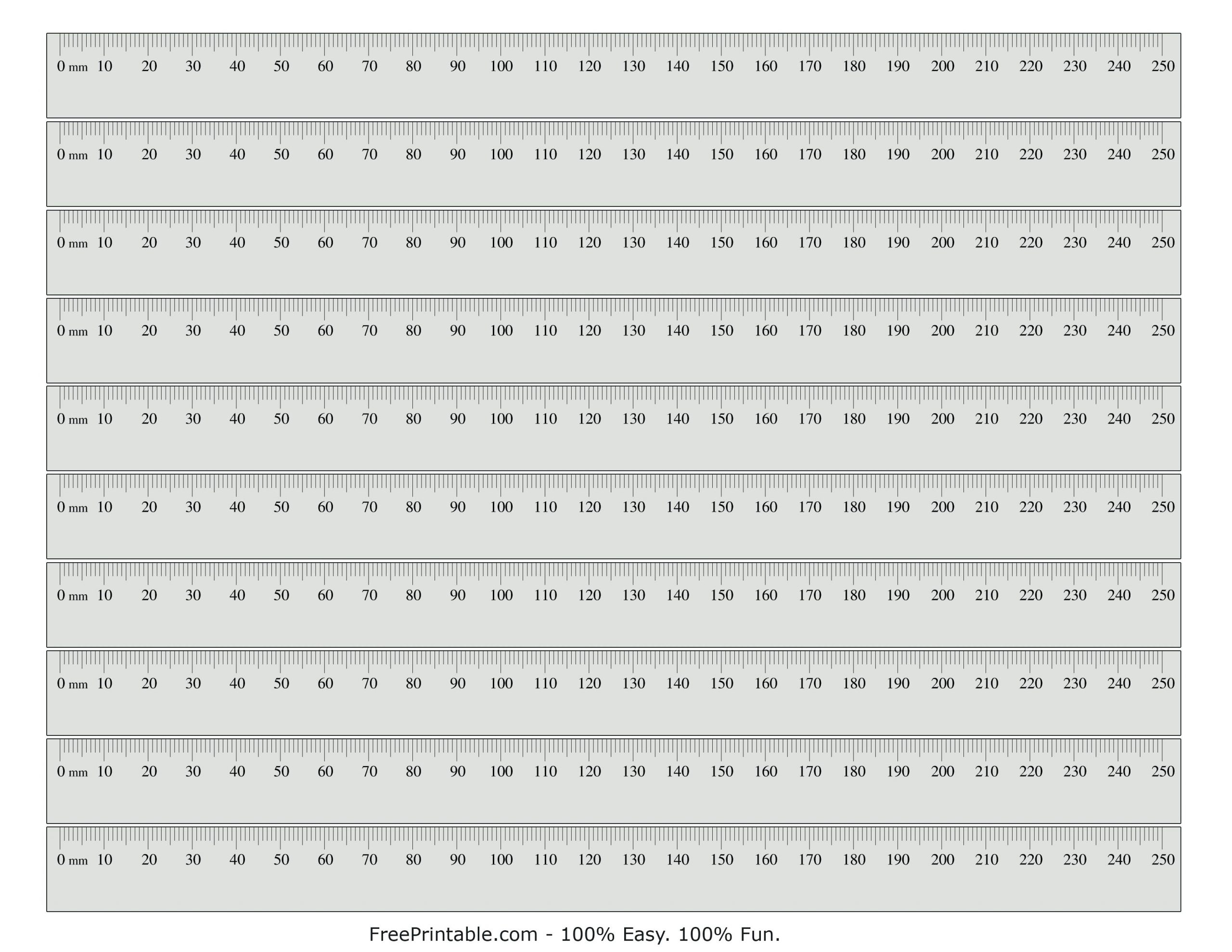 printable mm ruler life size