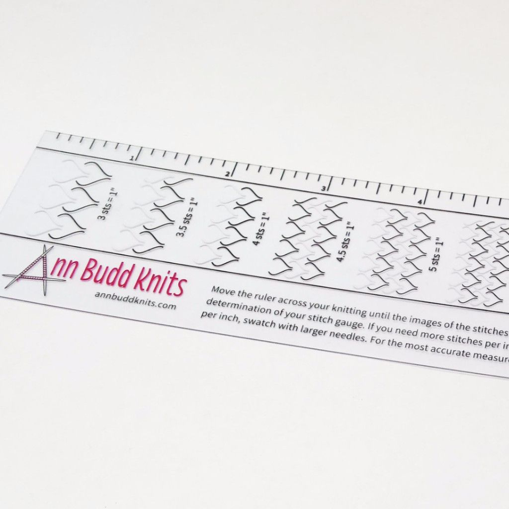 Ann Budd Knits Stitch Gauge Ruler, Ready To Ship, Best