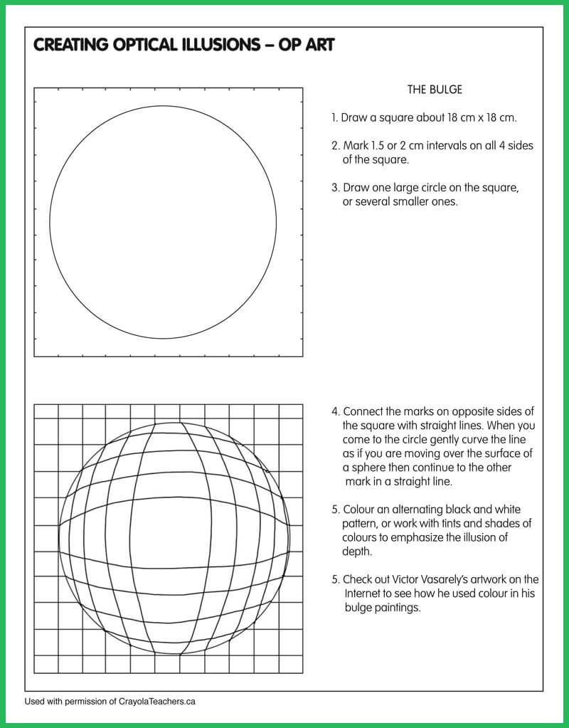 Art Worksheets | Art Worksheets, Op Art Lessons, Optical