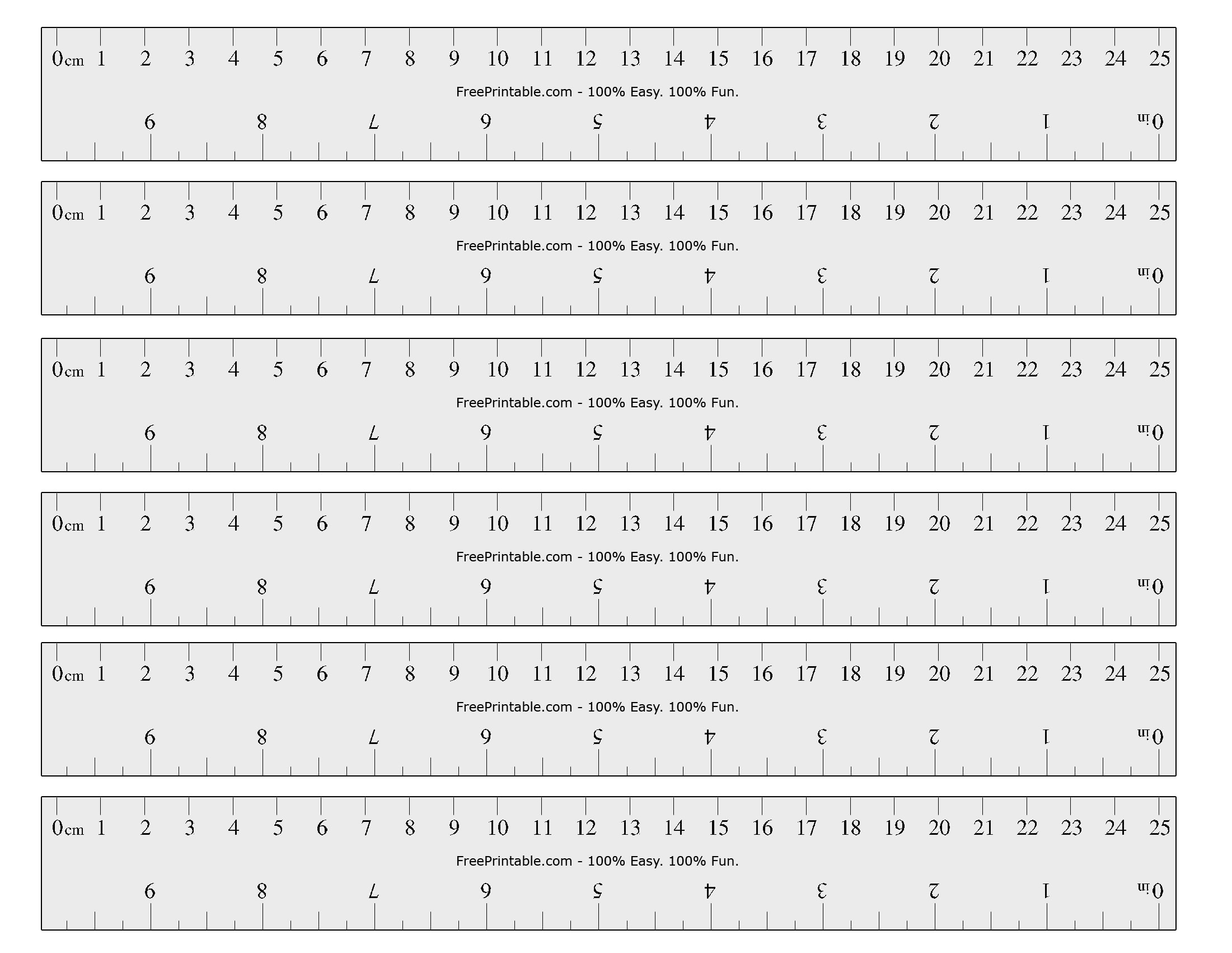 Printable Ruler With Measurements