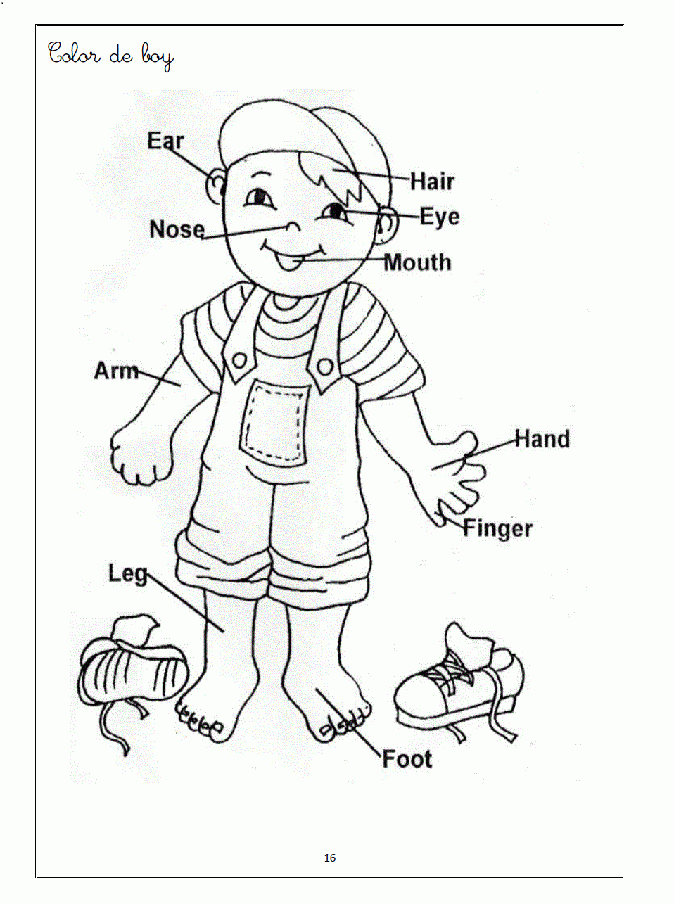 Body Parts Coloring Pages Printables | High Quality Coloring