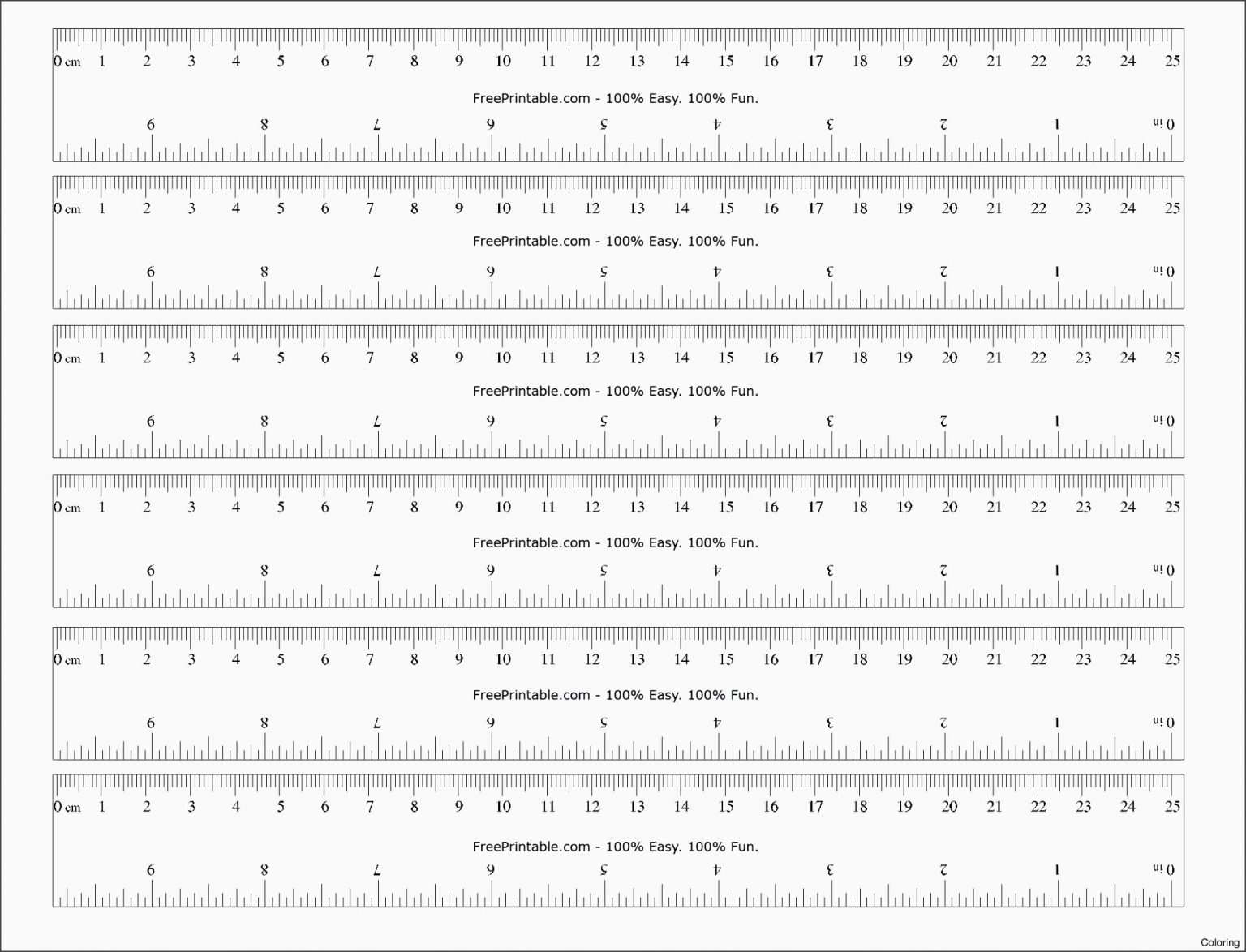 free printable ruler bookmark