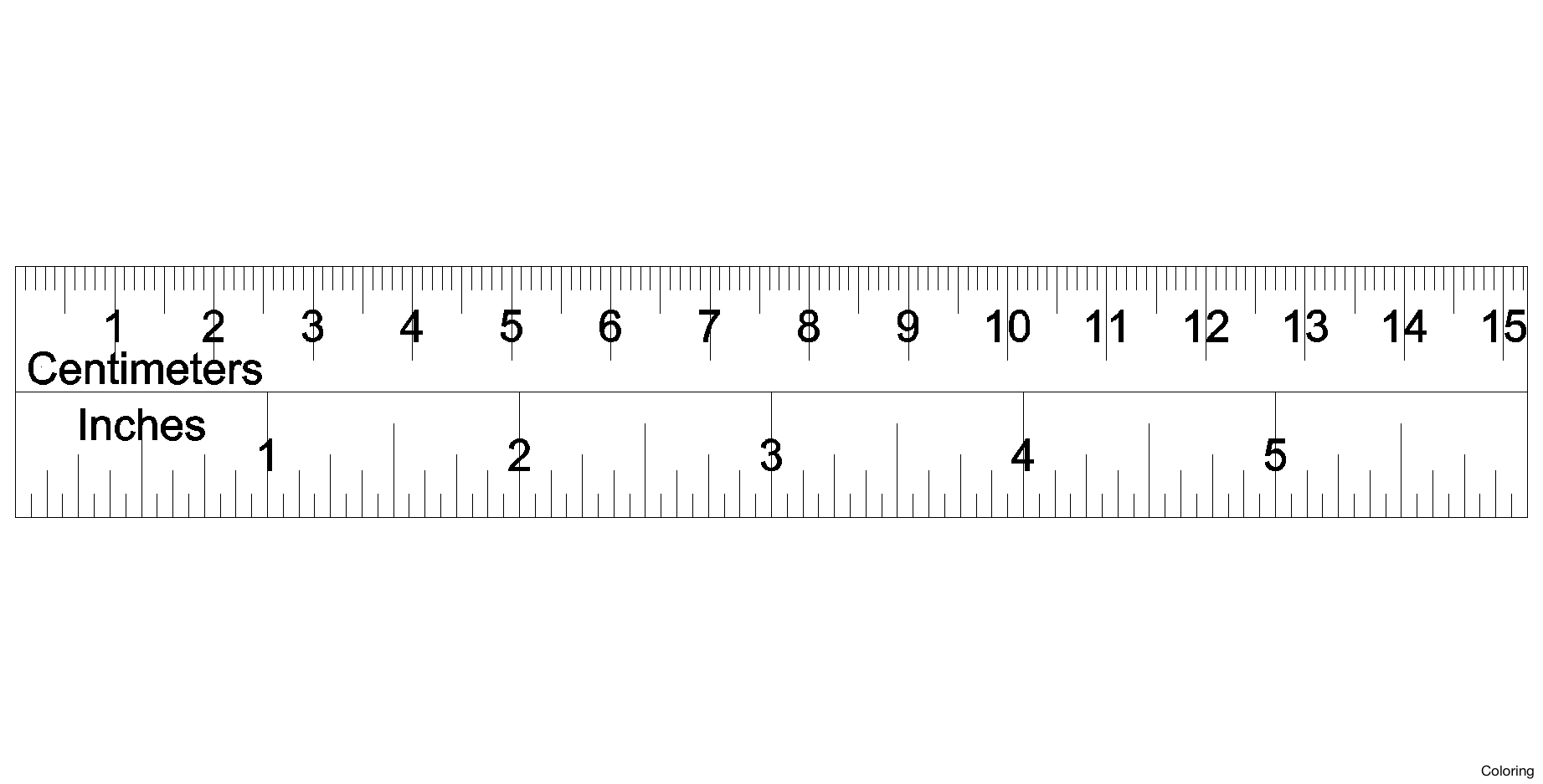 printable mm ruler in yellow with black numbers