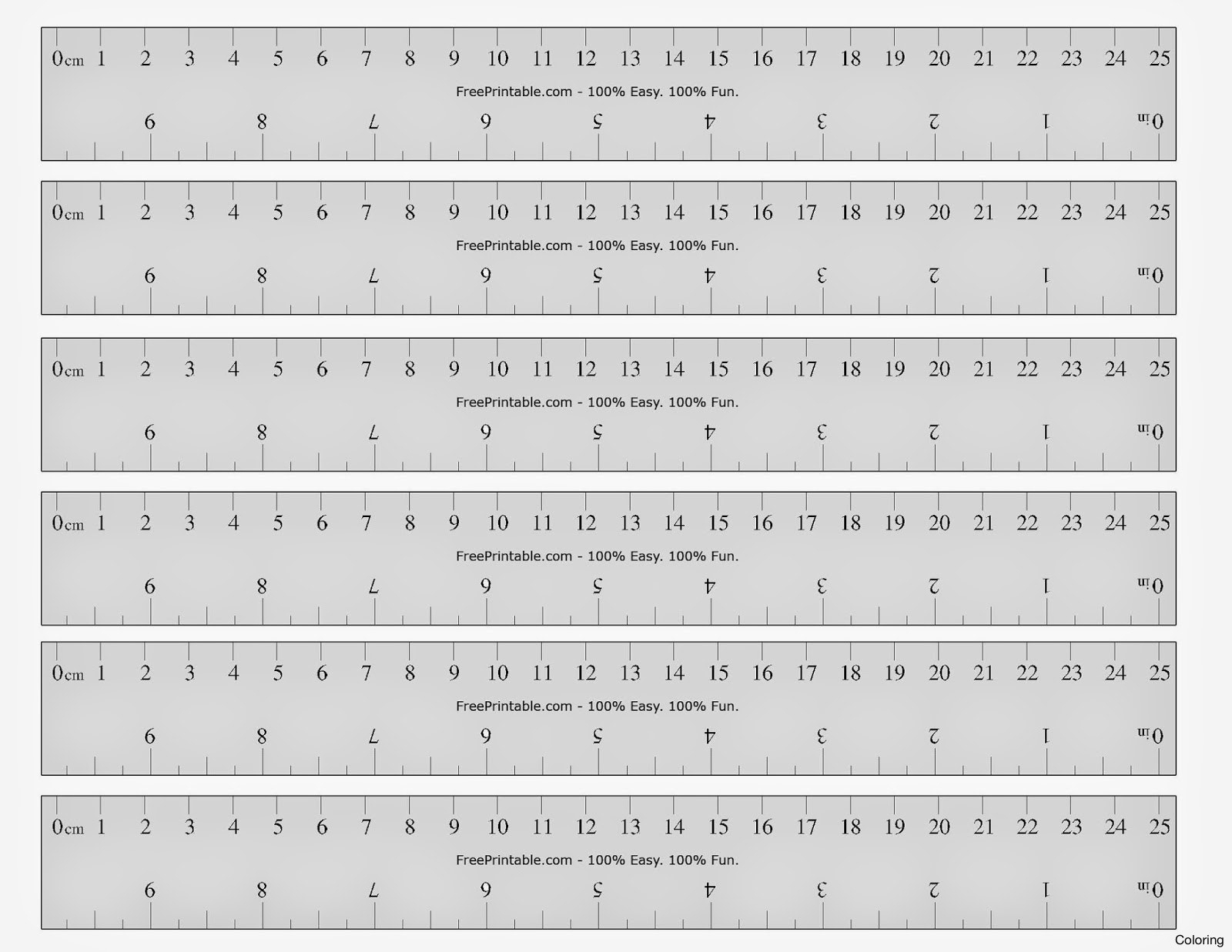 free printable preschool rulers in inches