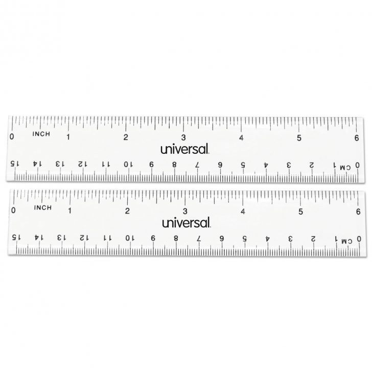 clear plastic ruler standardmetric 6 2pack