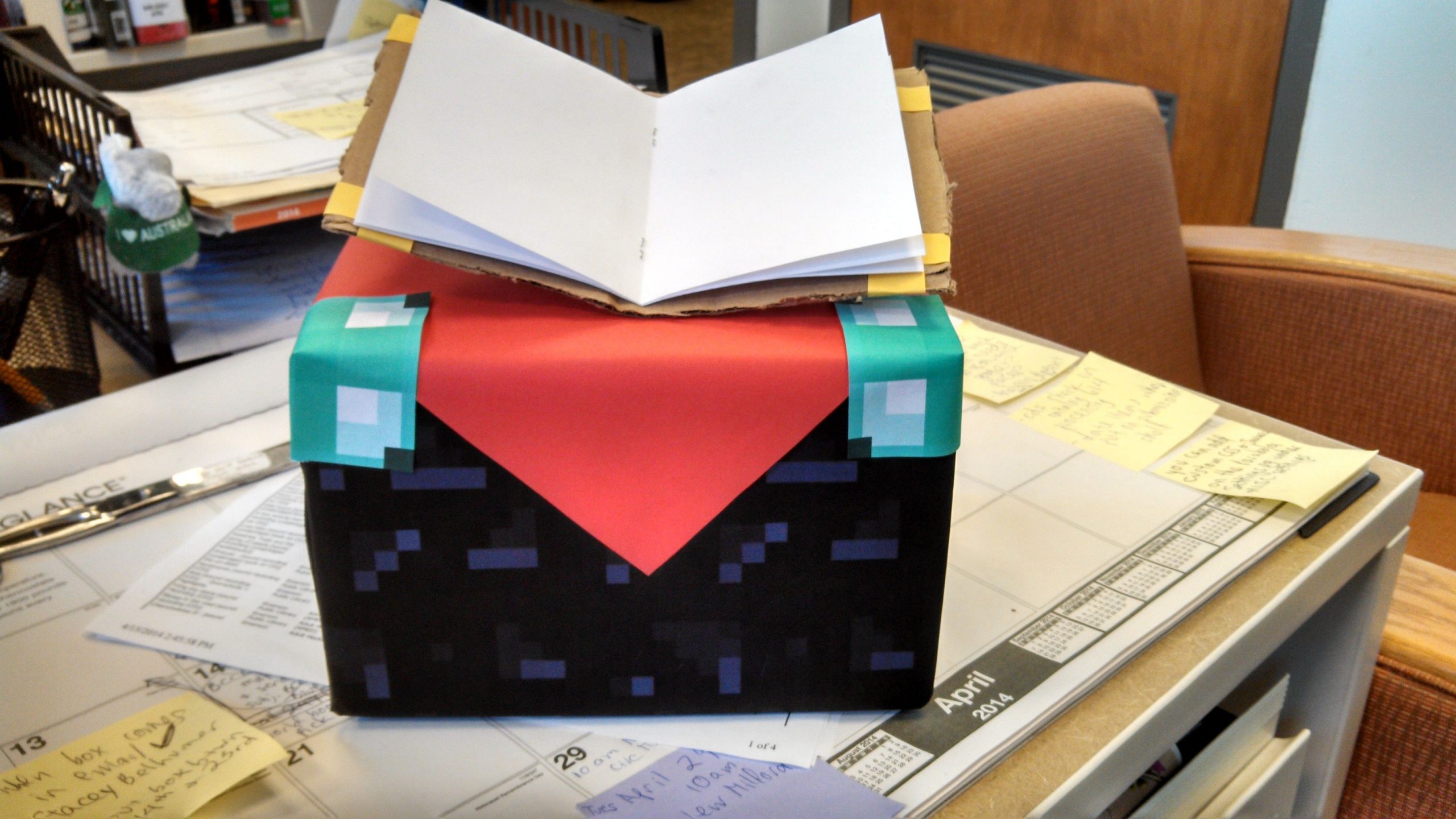Diy Enchanting Table From The Video Game Minecraft Using A
