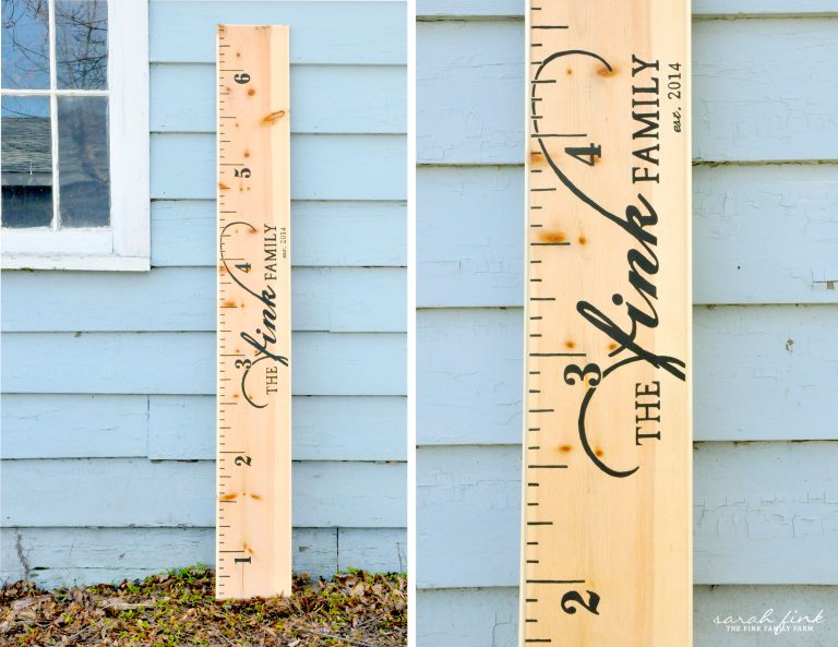 Diy Ruler Growth Chart Tutorial With Printable Fink Printable Ruler Actual Size