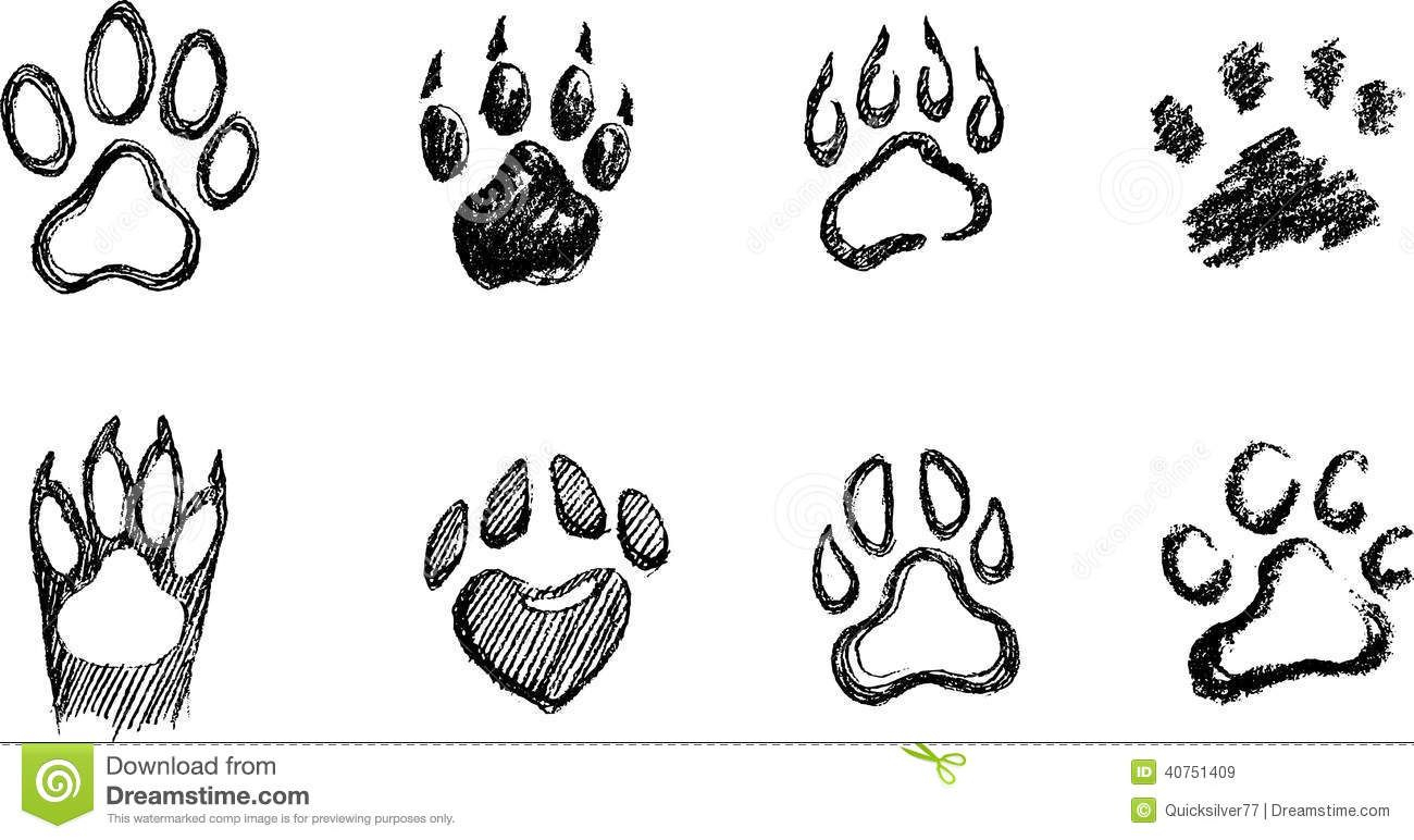 Draw A Dog Paw Print How To Draw A Paw Print (Simple