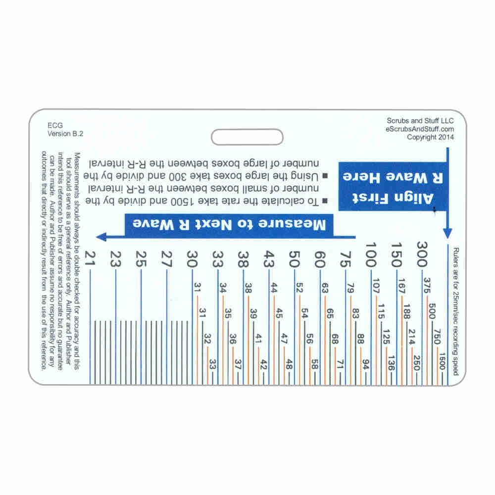 Ecg Ruler &amp;amp; Diagram Horizontal Badge Card | Cards, Ruler