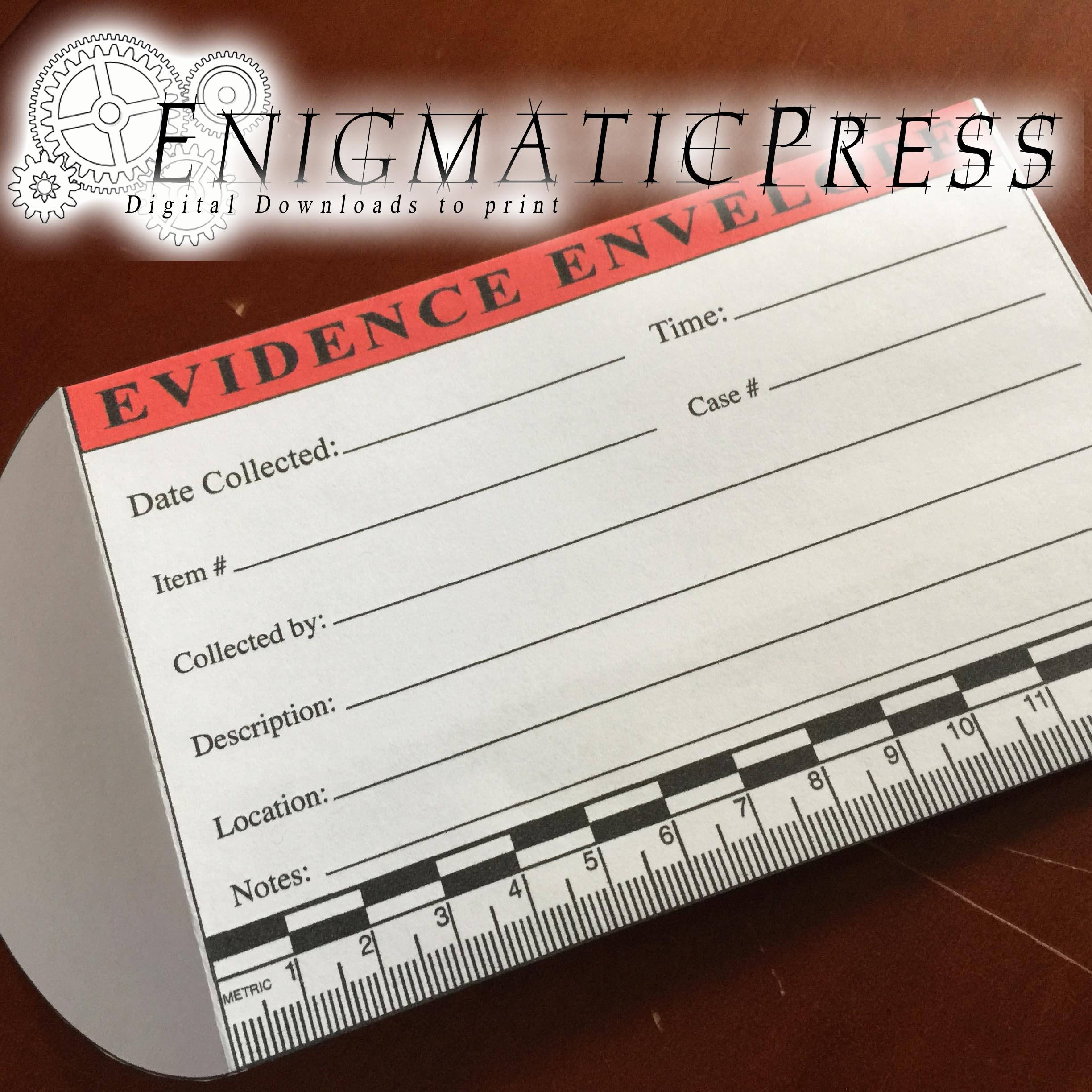 Printable Evidence Markers