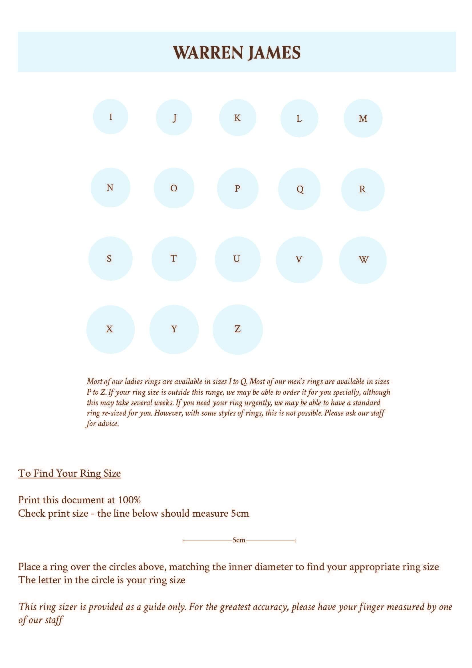 Find Your Ring Size With Warren James