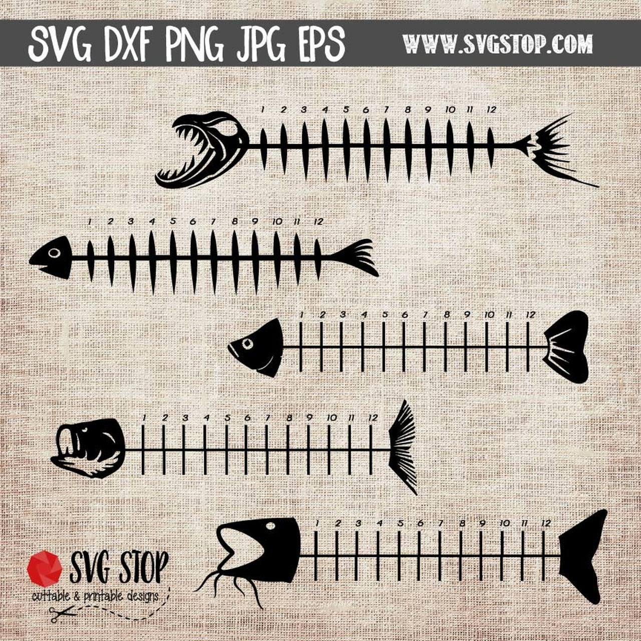 Fish Ruler SVG