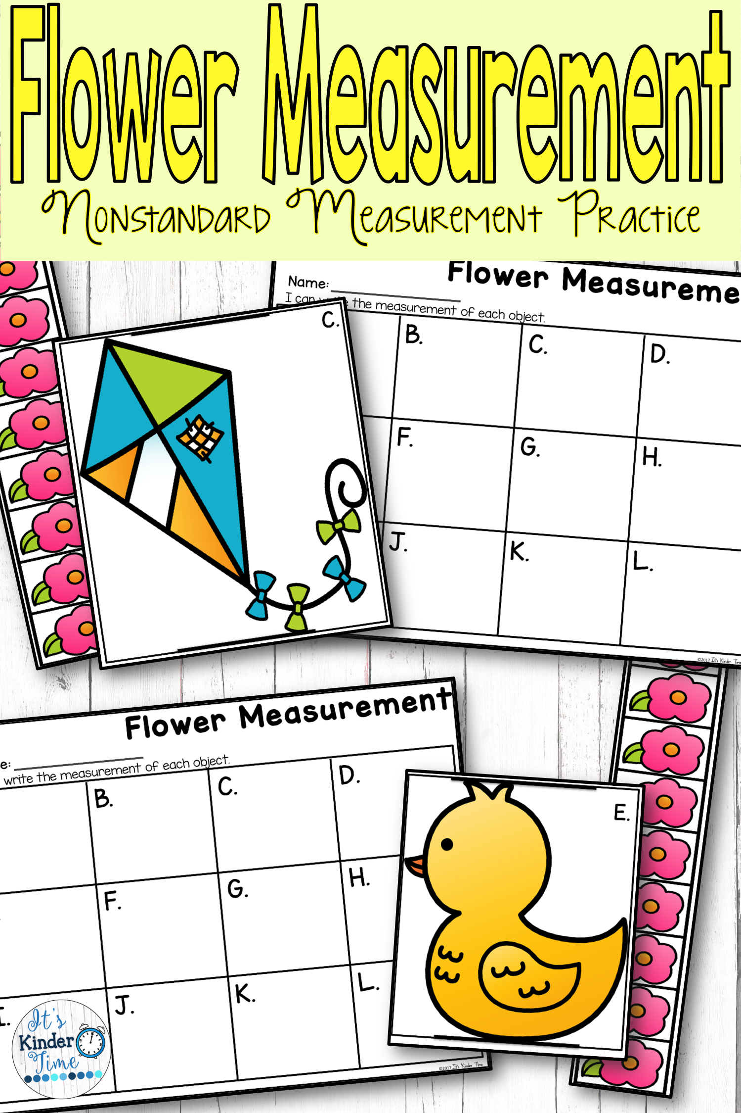 Flower Measurement - Nonstandard Measurement Practice