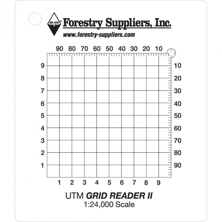 forestry suppliers utm grid reader ii printable ruler
