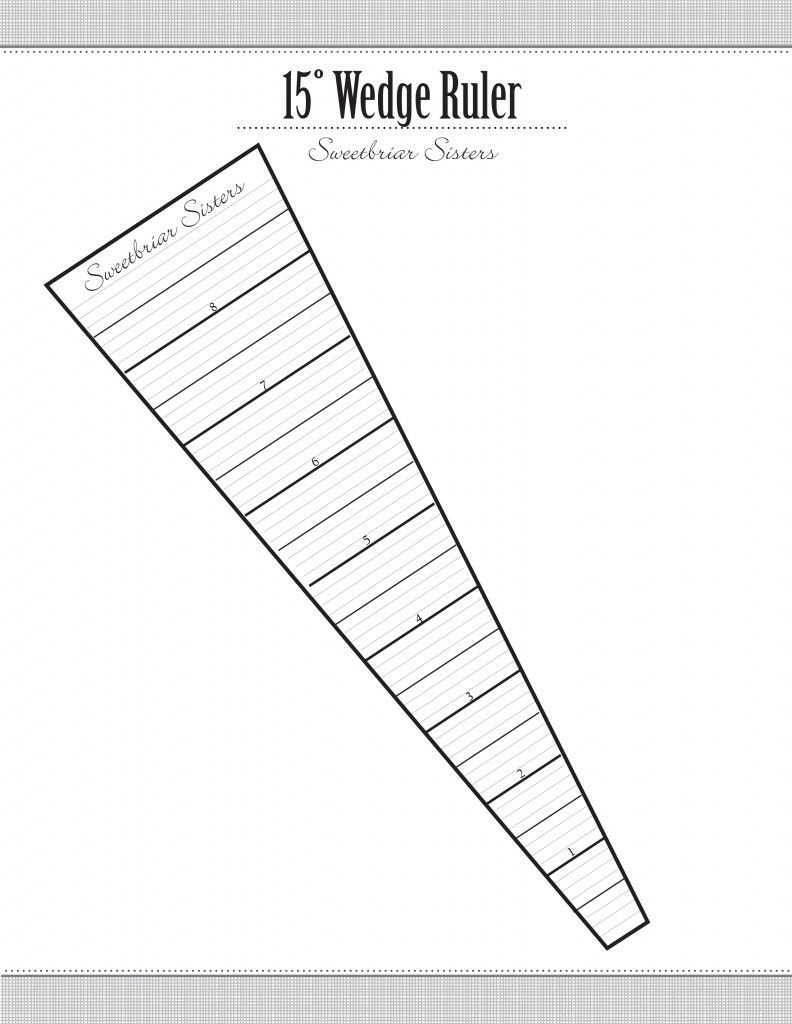 Free 15 Degree Printable Quilting Ruler | Quilting Rulers