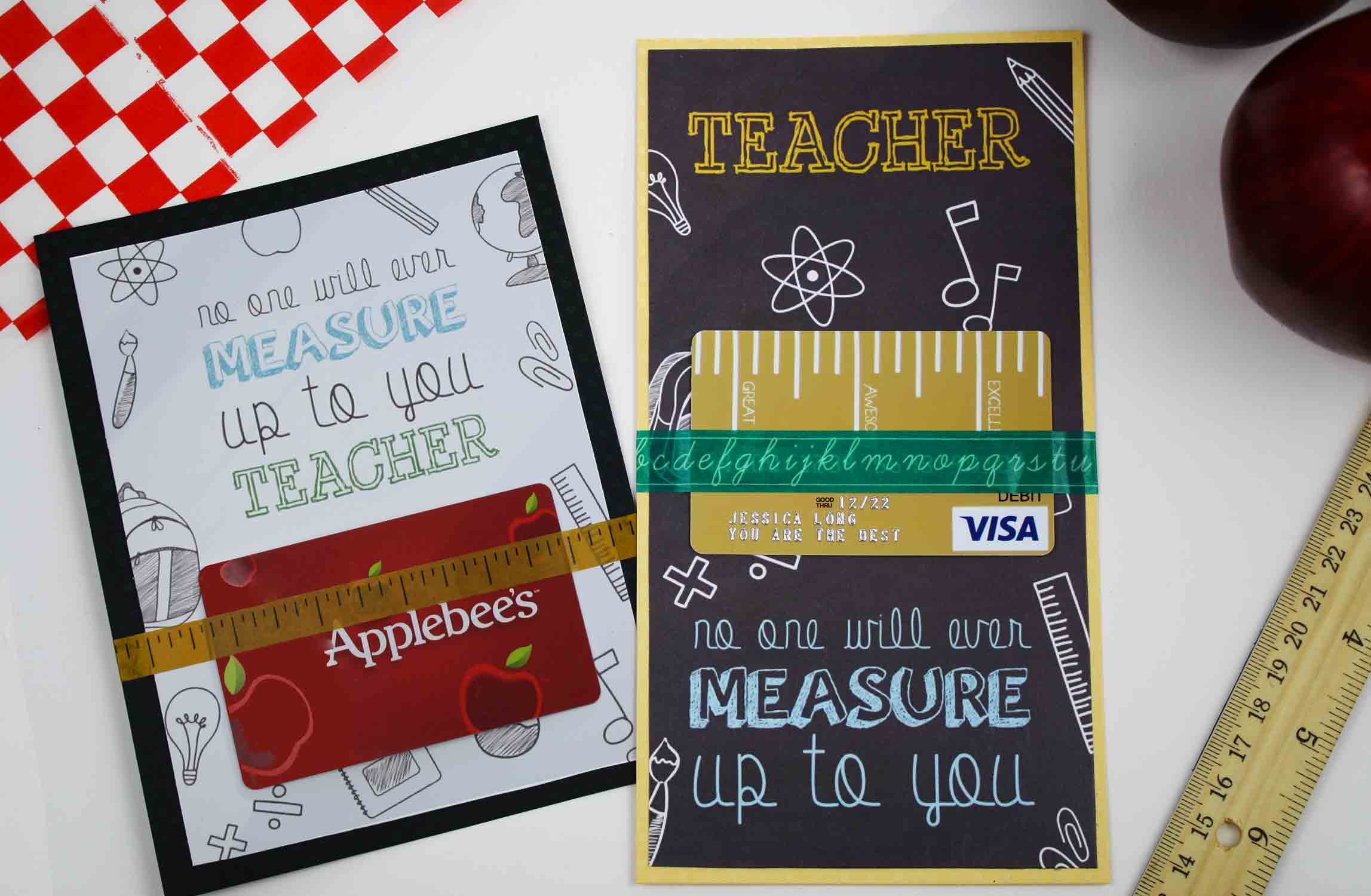 Free Gift Card Holder - Teacher Appreciation Gift Card