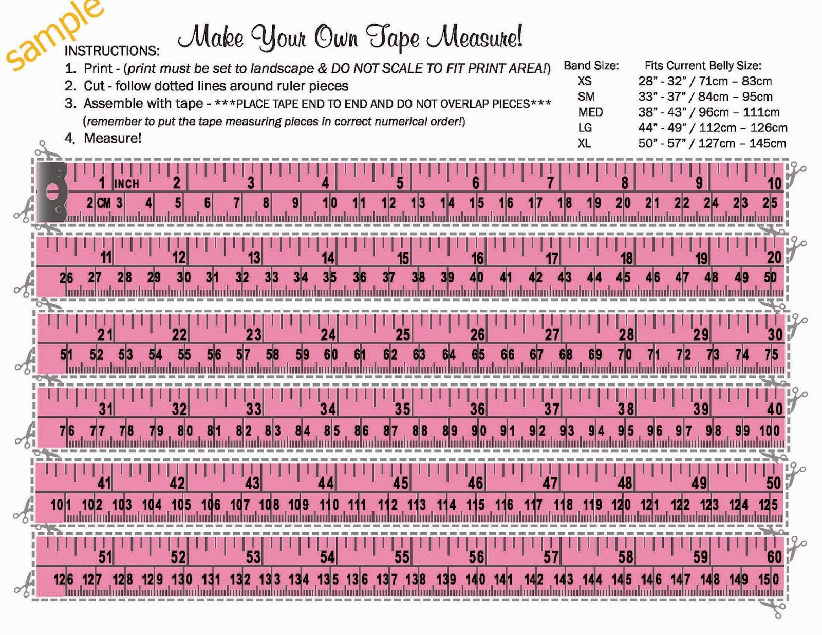 Actual Ruler Size Printable - Customize and Print