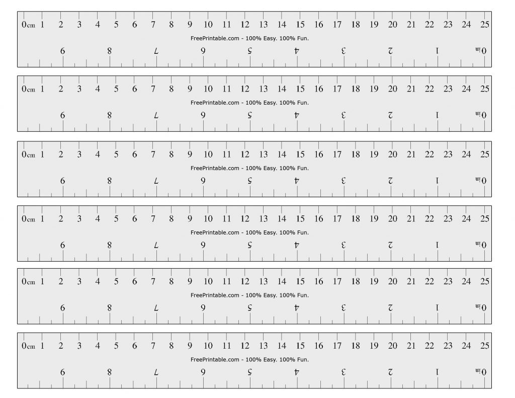 Printable Ruler With All Measurements