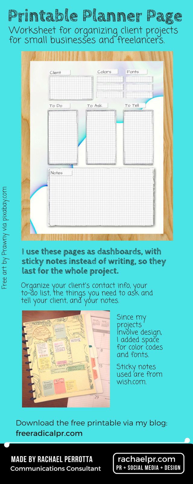 Free Printable Project Insert + 10 Free Planner Printables