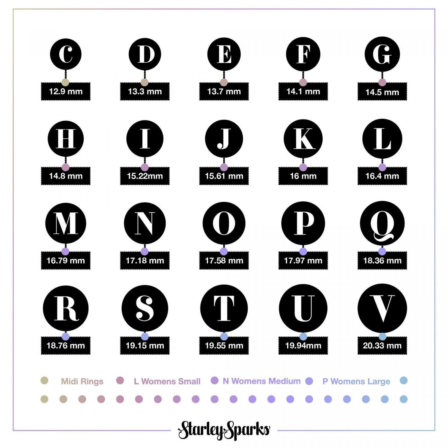 Free Printable Ring Size Guide Mm And Uk Standard Womens - Printable