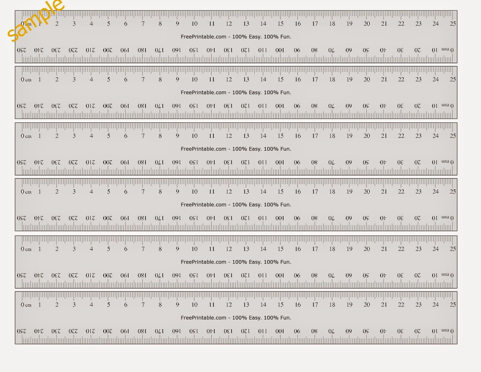 Decimal Ruler Printable