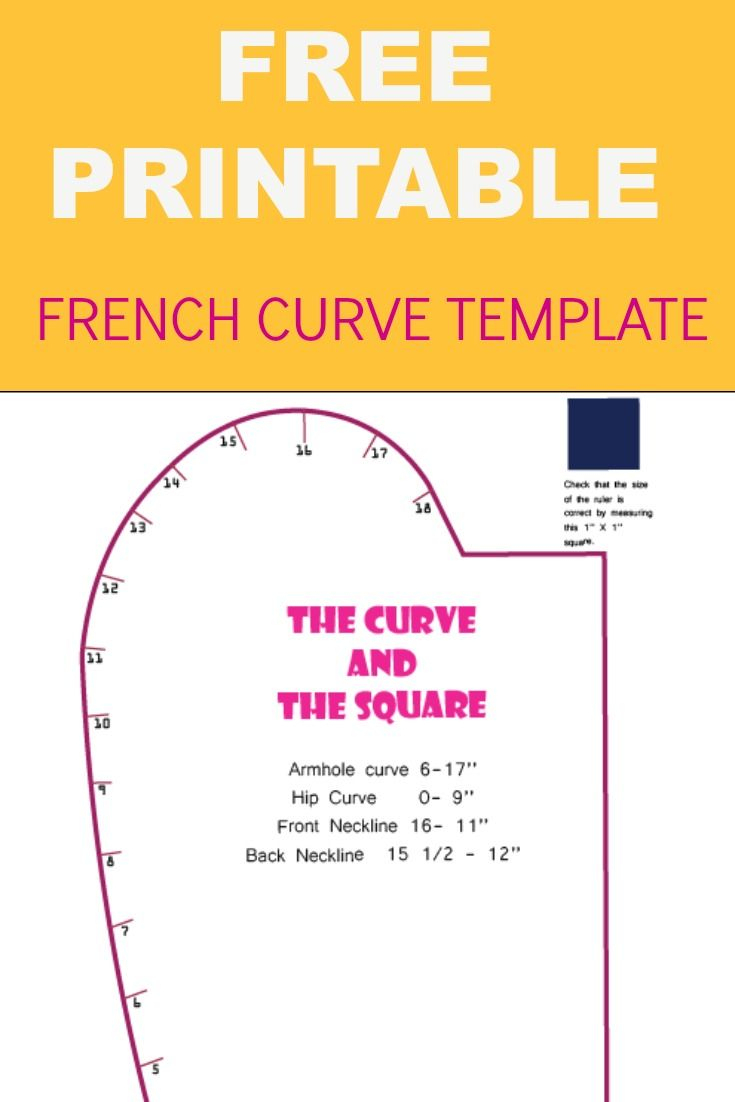 French Curve Printable Template - Naaipatronen, Patronen En