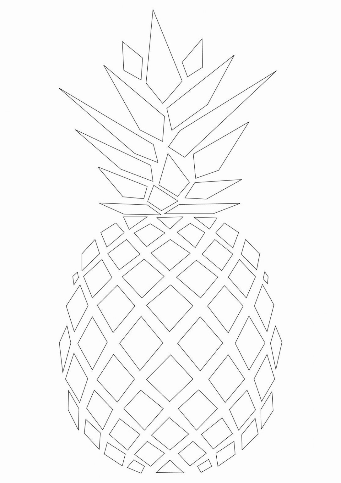 Fruits Coloring Sheets Free Printable In 2020 | Pineapple - Printable