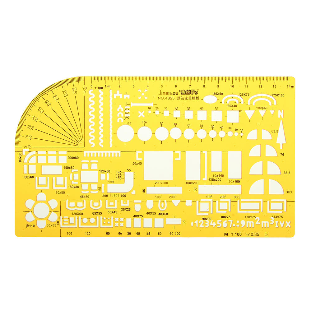 Furniture Measuring Geometric Drawing Template House Building Formwork Kt  Soft Plastic Ruler Stencil