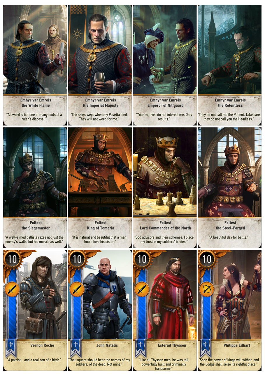 Gwent Cards In Printable A4 Sheets | Cards, The Witcher