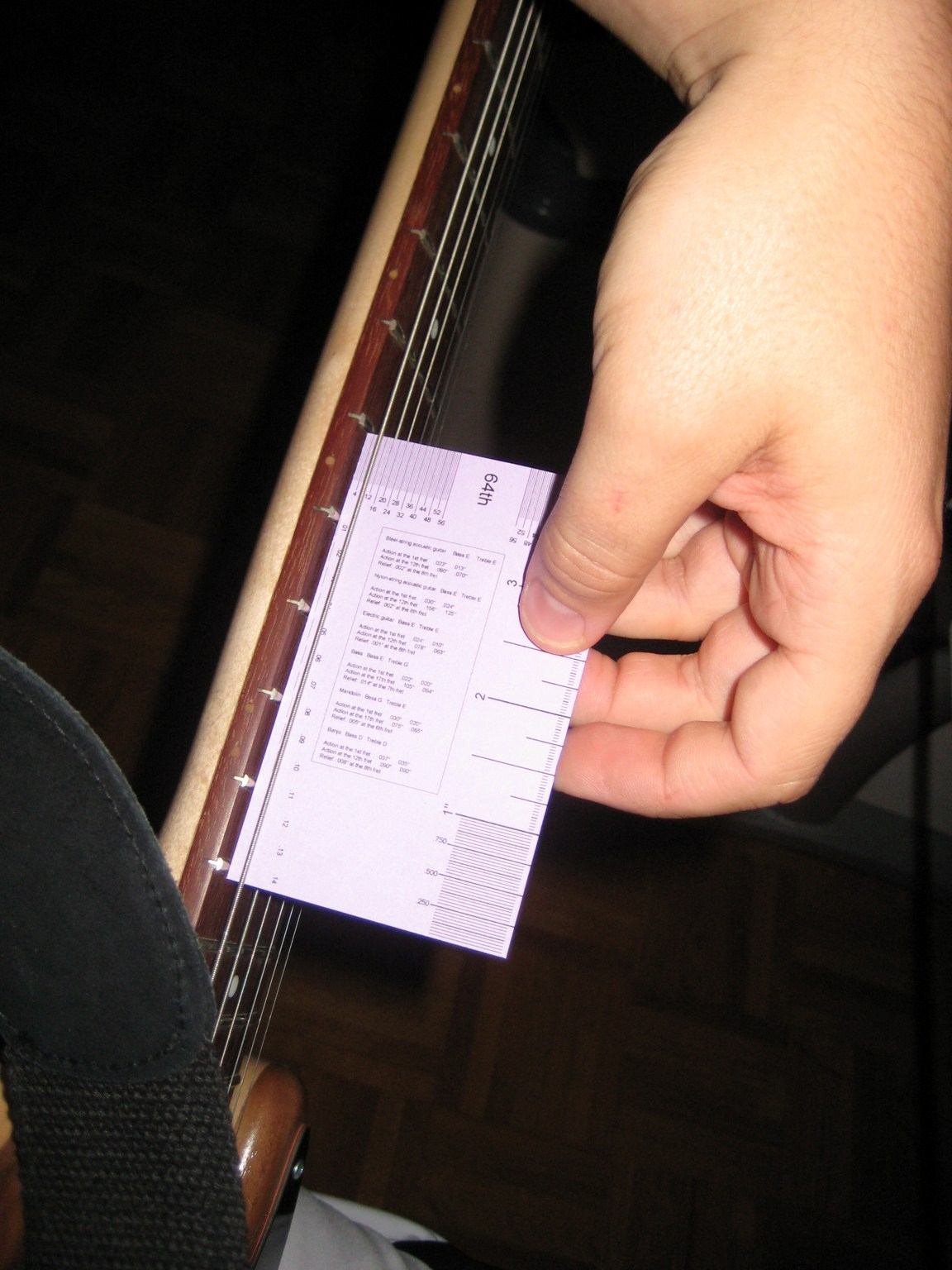 Homemade String Action Gauge For Guitar Setup. | Leaky