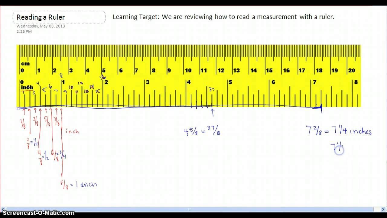 How To Read Measurements On A Ruler. | Reading, Ruler