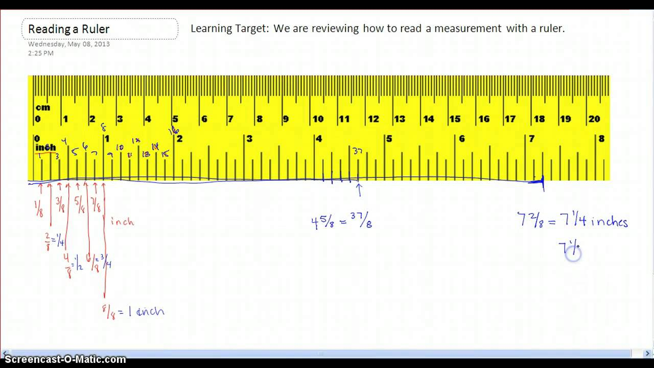 How To Read Measurements On A Ruler.
