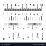 Inch And Metric Rulers Set Centimeters And Inches