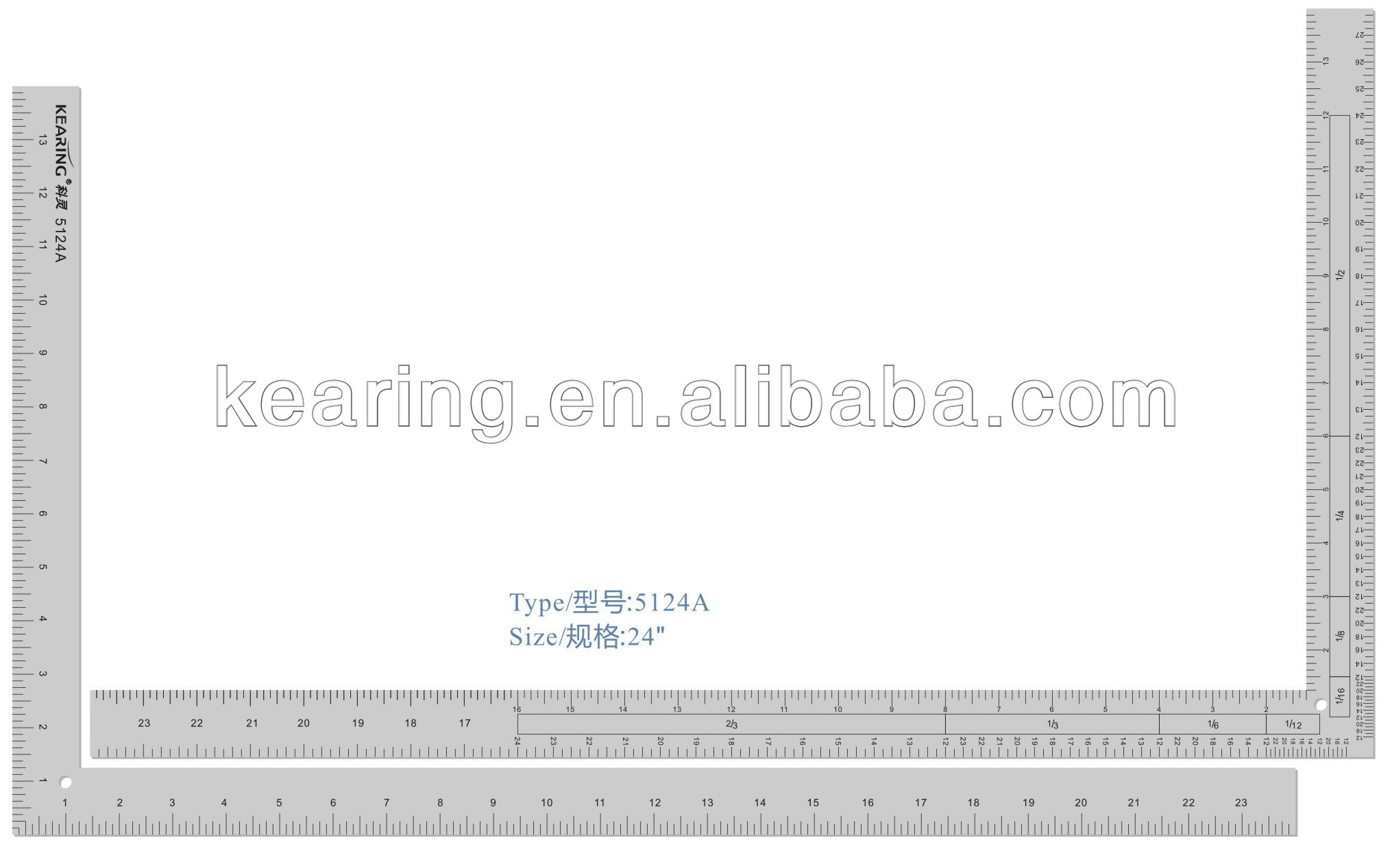 Kearing Brand,thick Aluminum L Square Rule,standard L Square Calibrated  Ruler,12&amp;#039;&amp;#039;&amp;amp;24&amp;#039;&amp;#039; Length For Sewing #5124A - Buy Standard L Square Calibrated