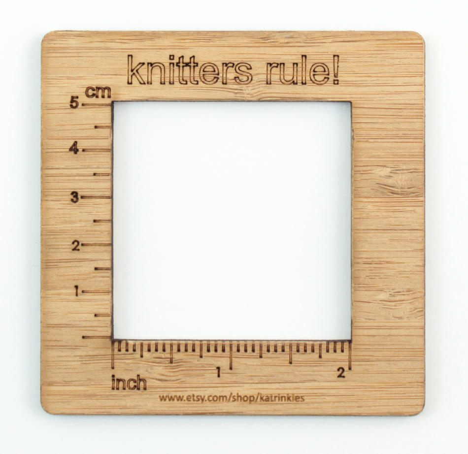 Knitters Rule! - Gauge Swatch Ruler (2 Inch Measurement)