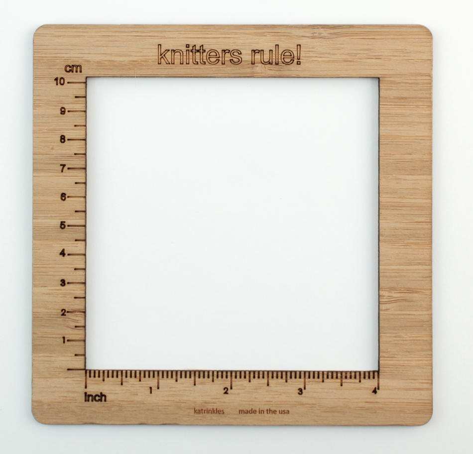 Knitters Rule! - Gauge Swatch Ruler (4 Inch Measurement)