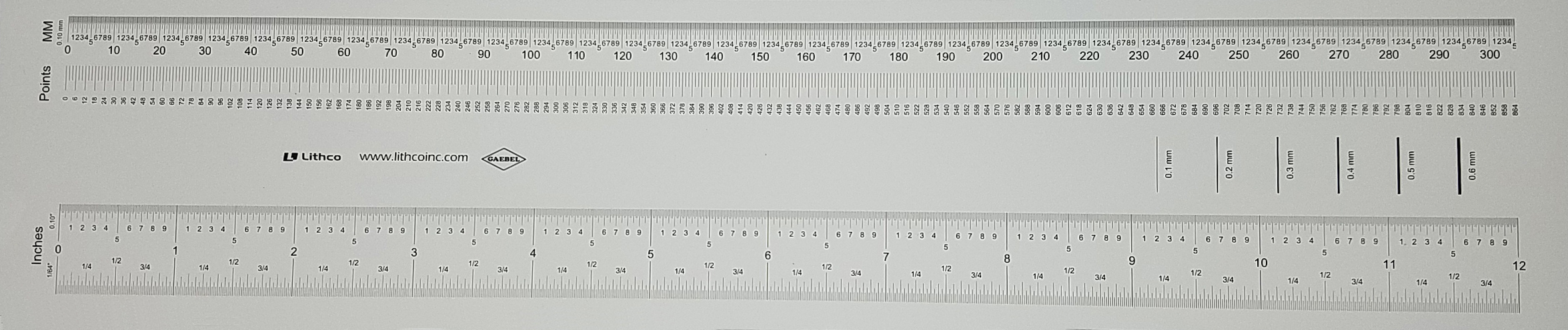 Lithco Ultra High Resolution Transparent Rulers : Gwj