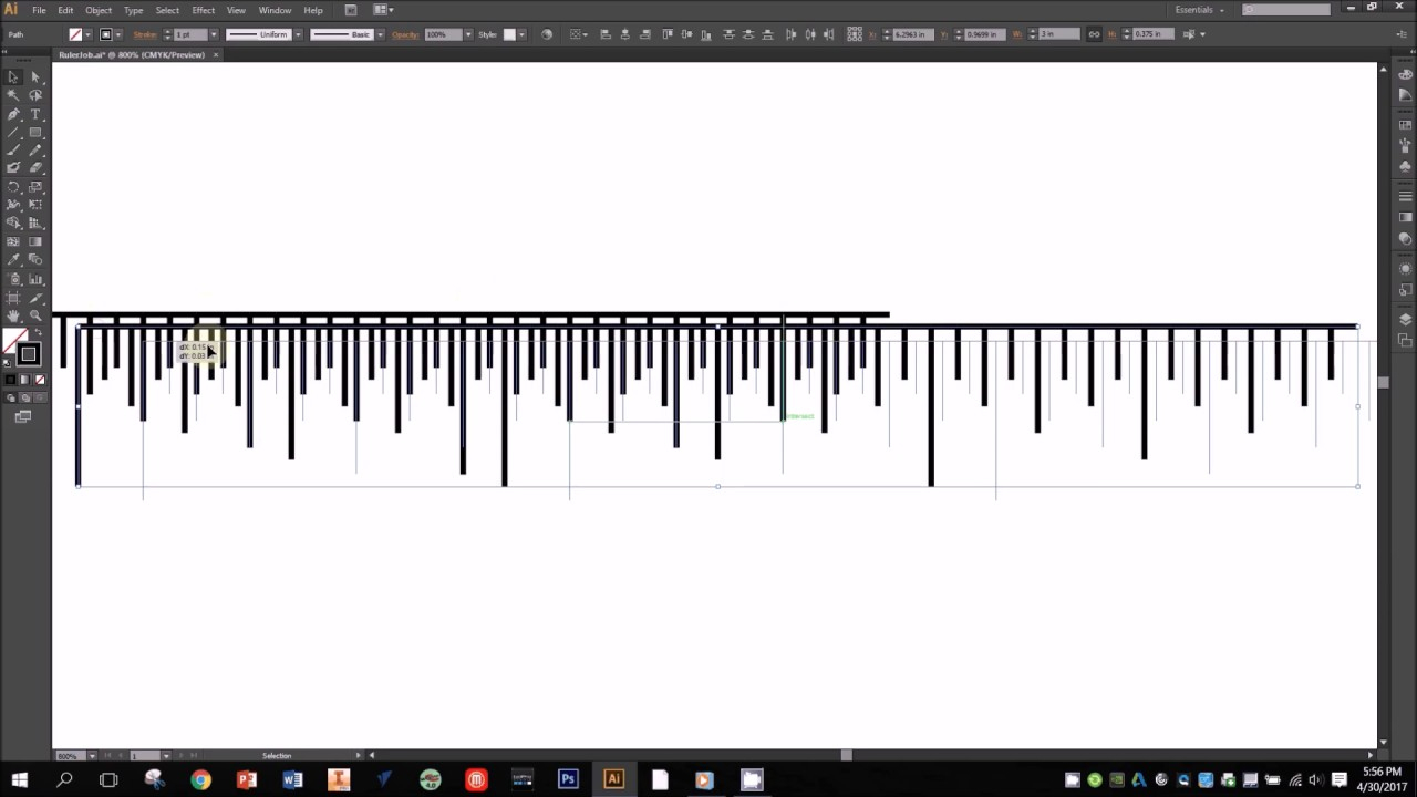 Making A Ruler For The Cnc Laser Using Adobe Illustrator