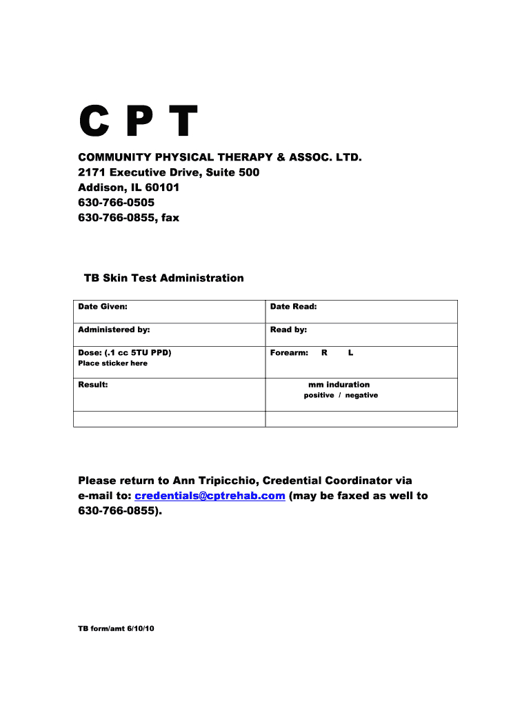 Mantoux Test Report Format - Fill Online, Printable