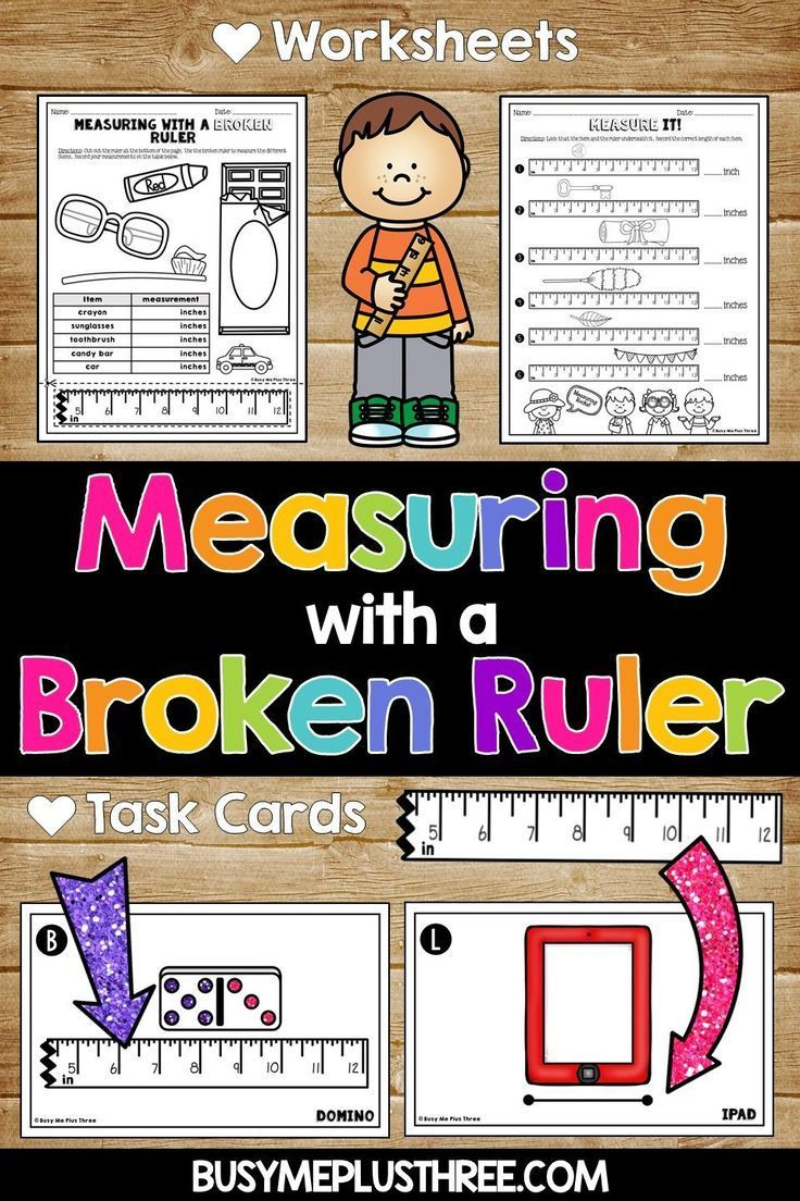 Measuring With A Broken Ruler Task Cards, Posters, And