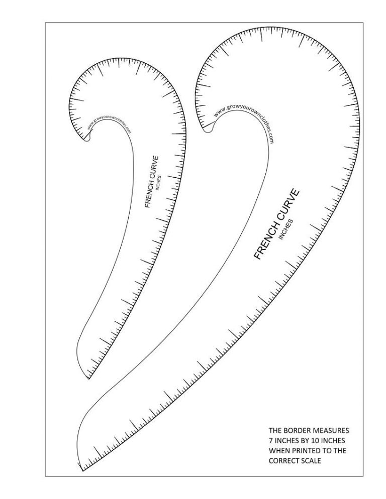 more free printable french curves hip curves grow your printable