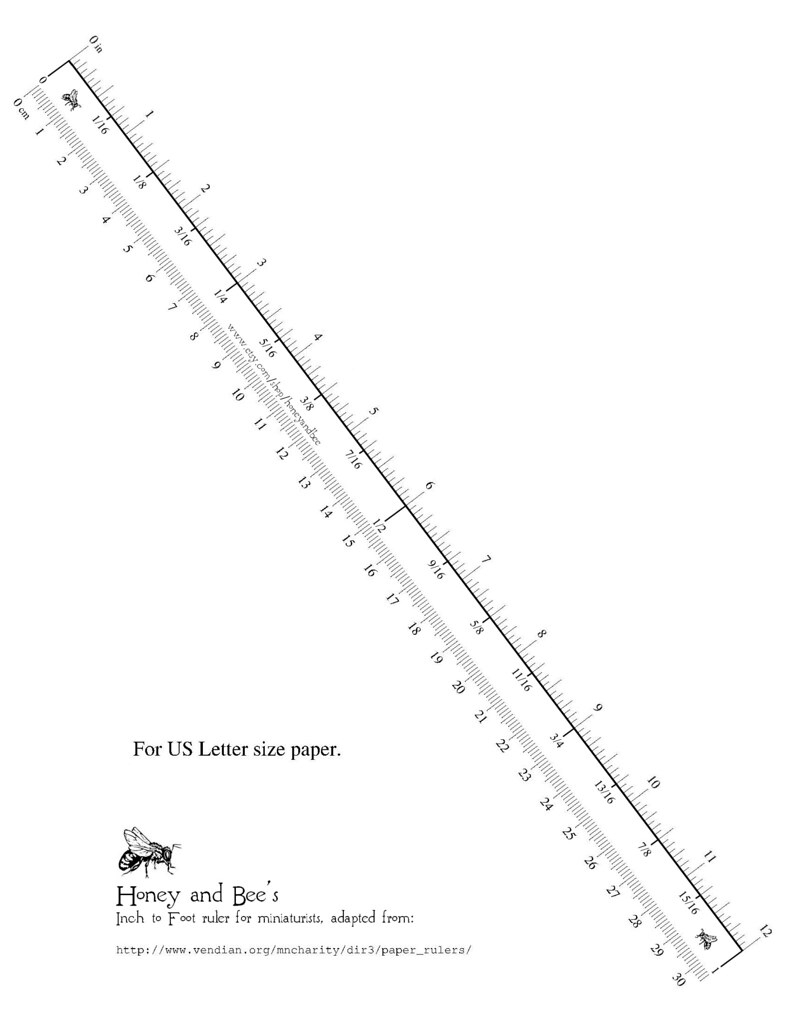 My Printable 1 Inch = 1 Foot Ruler For Miniaturists | Flickr