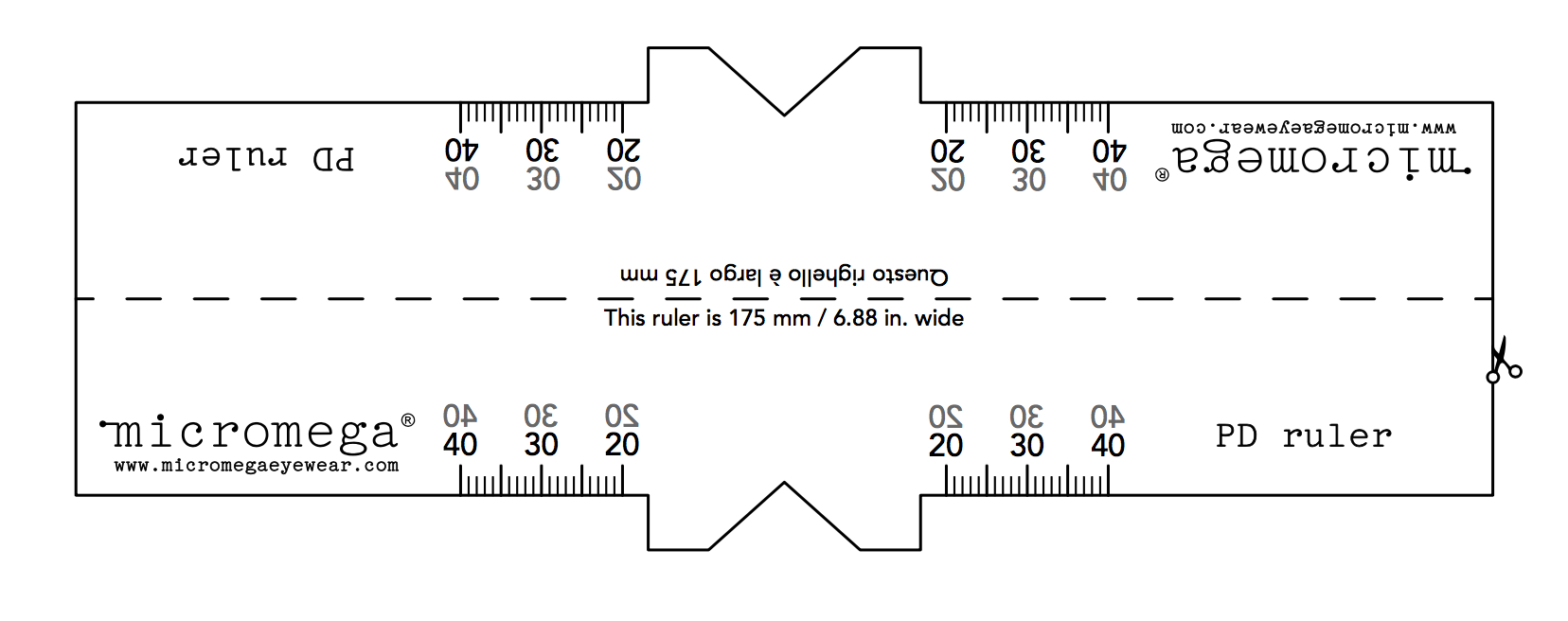 Pupillary Distance Ruler Print Out Printable Ruler Actual Size
