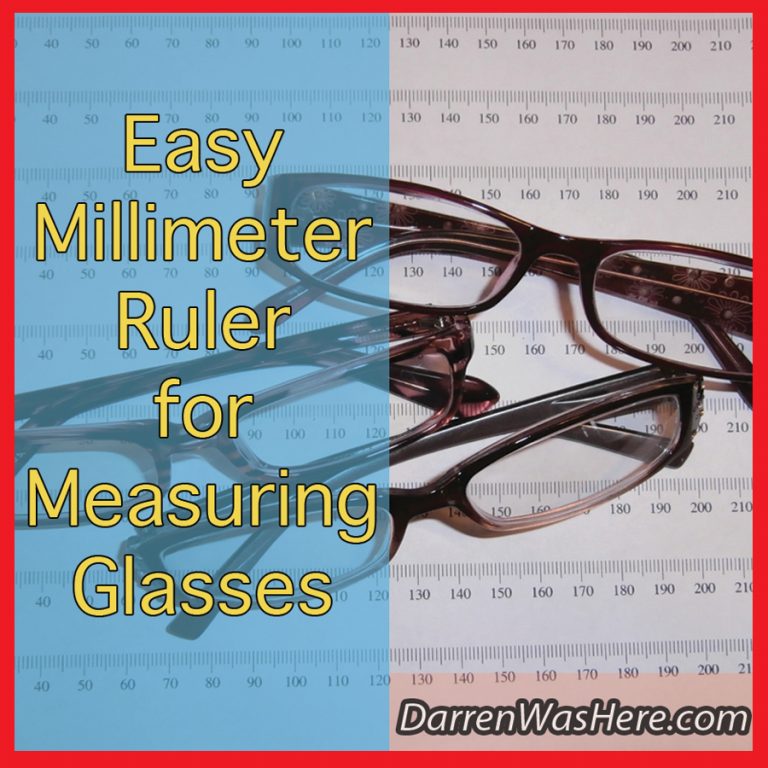 printable millimeter ruler to measure glasses