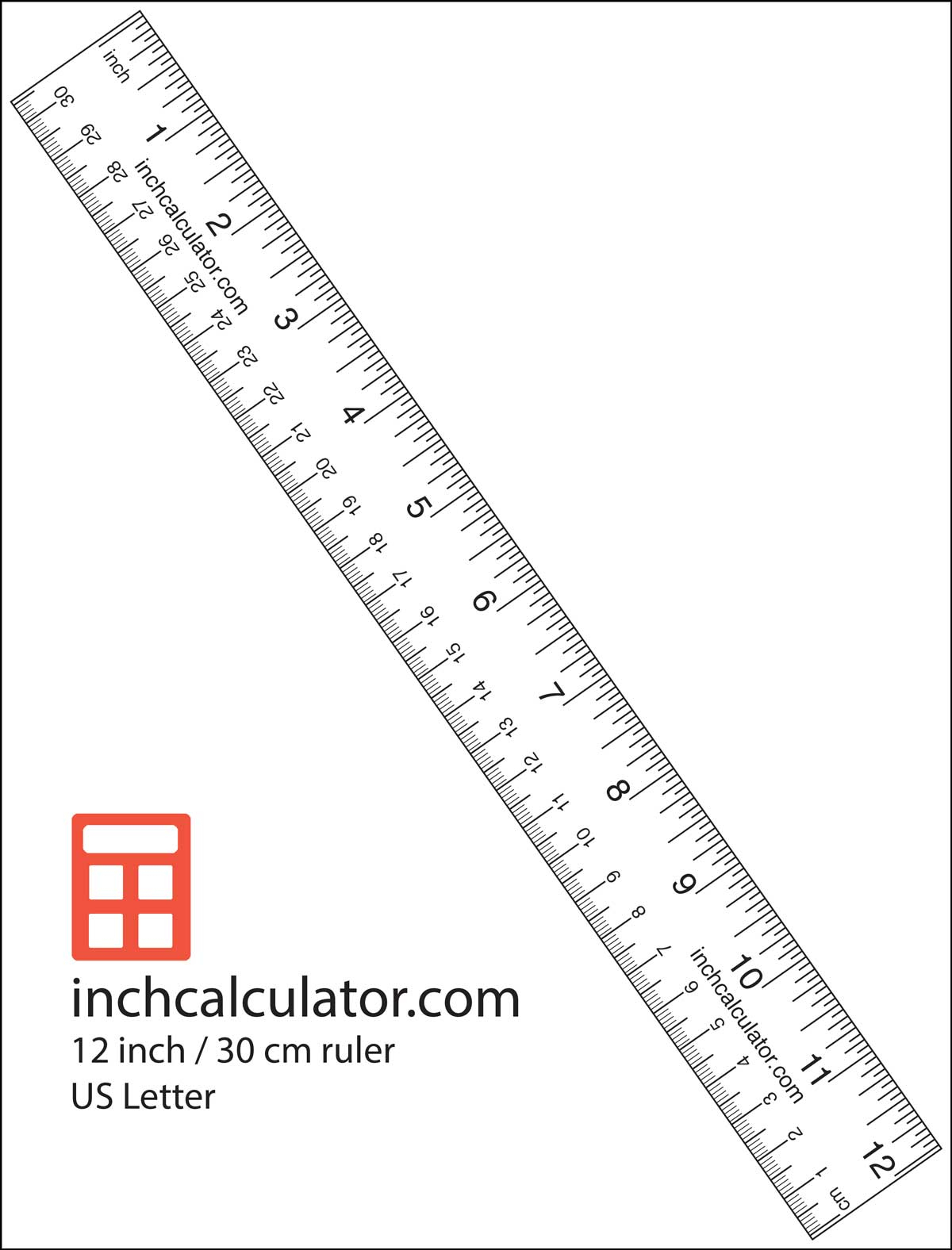 Printable Rulers - Free Downloadable 12&amp;quot; Rulers - Inch